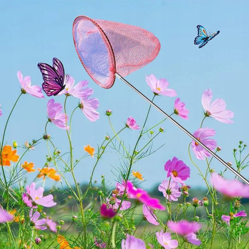 Teleskopická sieťka na chytanie motýľov, hmyzu a malých rýb