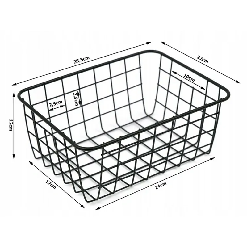 Kovový košík 28 x 22 x 12cm