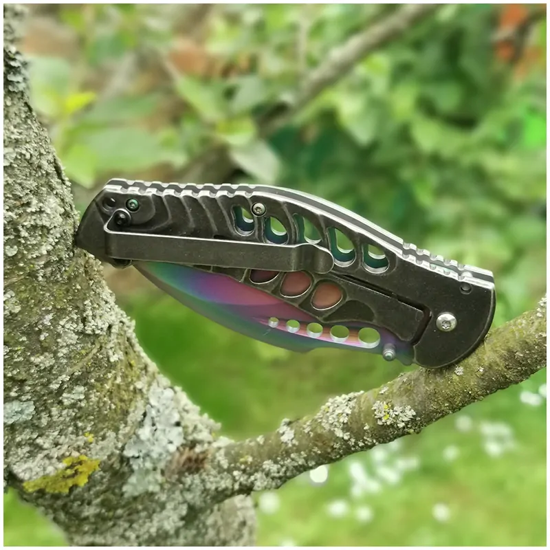 Rainbow Skull - Nôž Karambit celokovový