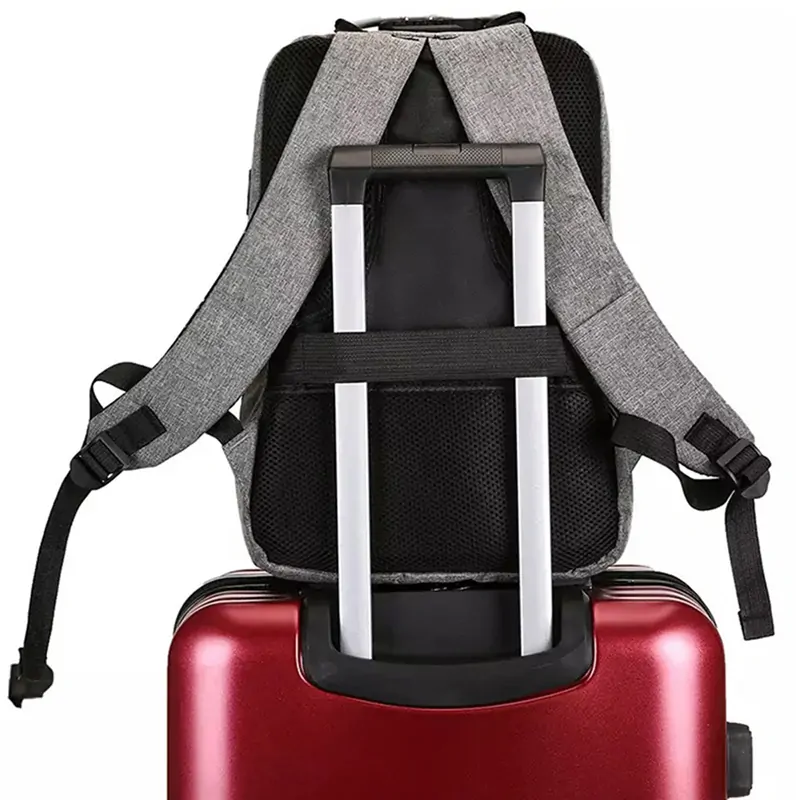 Vodeodolný batoh na laptop so zámkom čierny