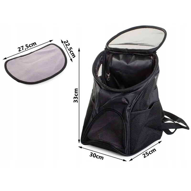 Transportný batoh pre zviera do 10kg čierny