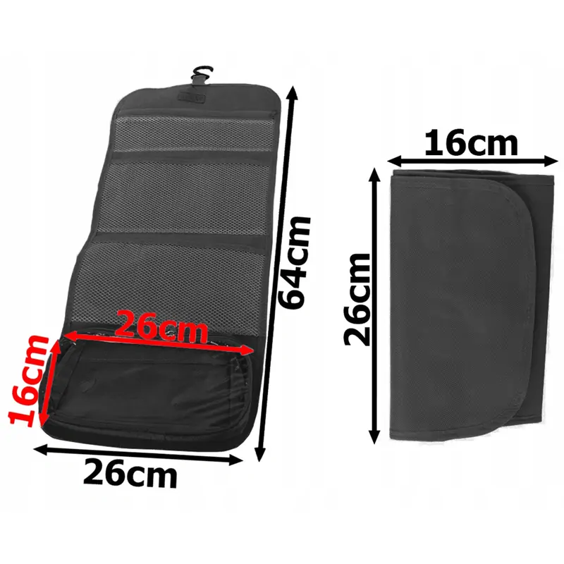 Cestovná kozmetická taška čierna