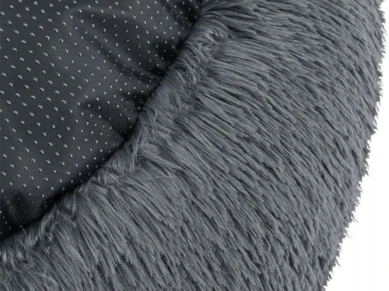 Plyšový pelech pre zviera okrúhly 80cm tmavosivý