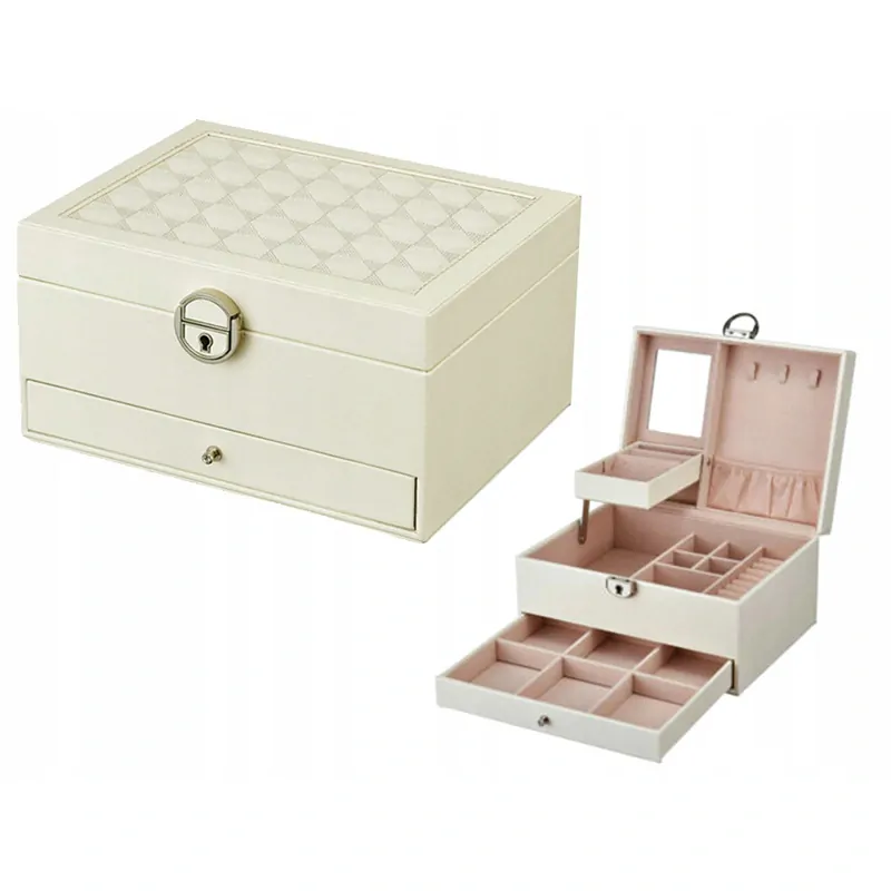 Kufrík na bižutériu 23x18x12cm biely