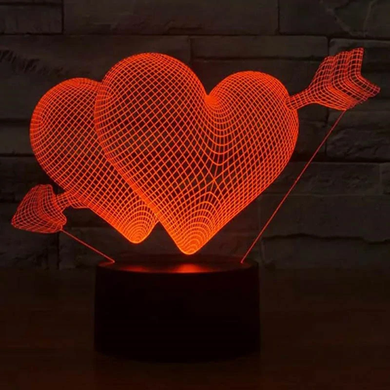 Nočná lampa 3D Srdce