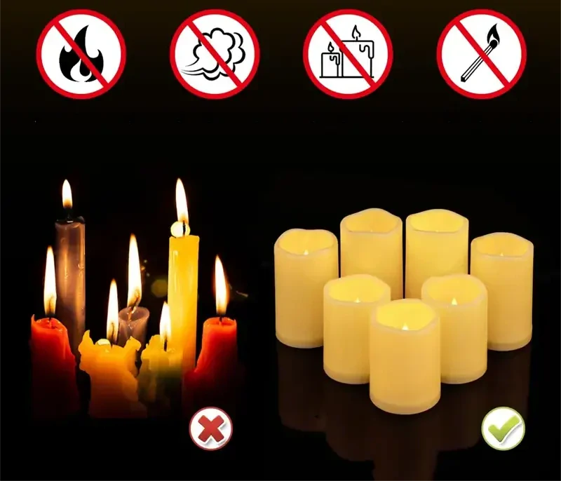 Sviečka LED na batérie 10cm 