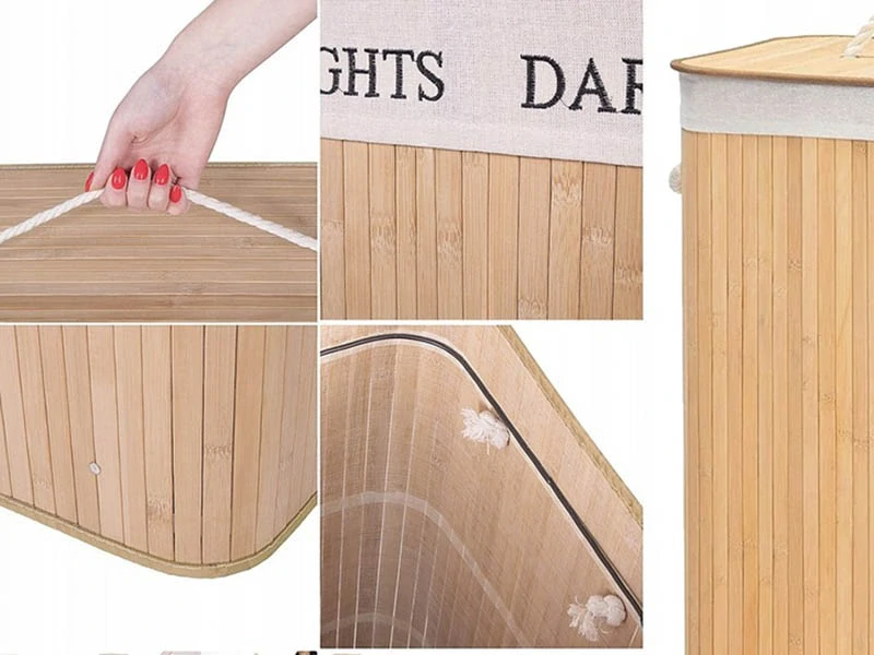 Bambusový kôš na prádlo 135L