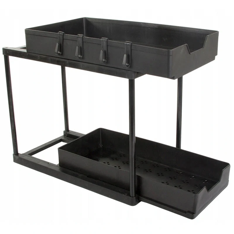 Organizér s výsuvnými policami 40x36x22cm čierny