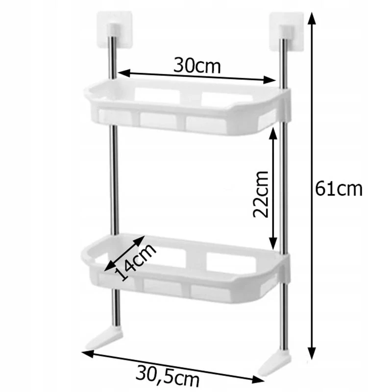Kúpeľňový regál nad WC 30x61cm