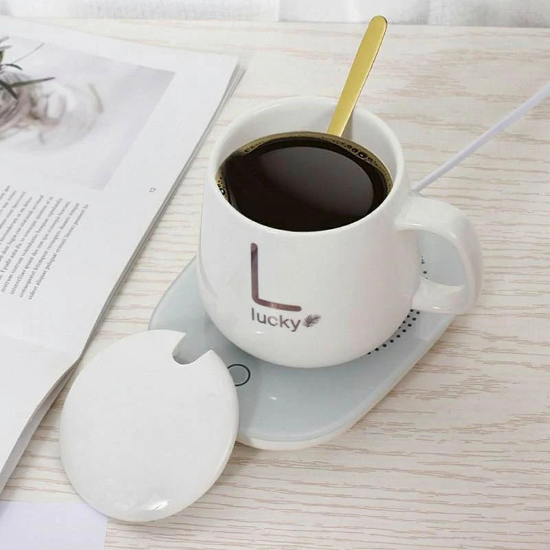 Hrnček s elektrickým ohrievačom biely