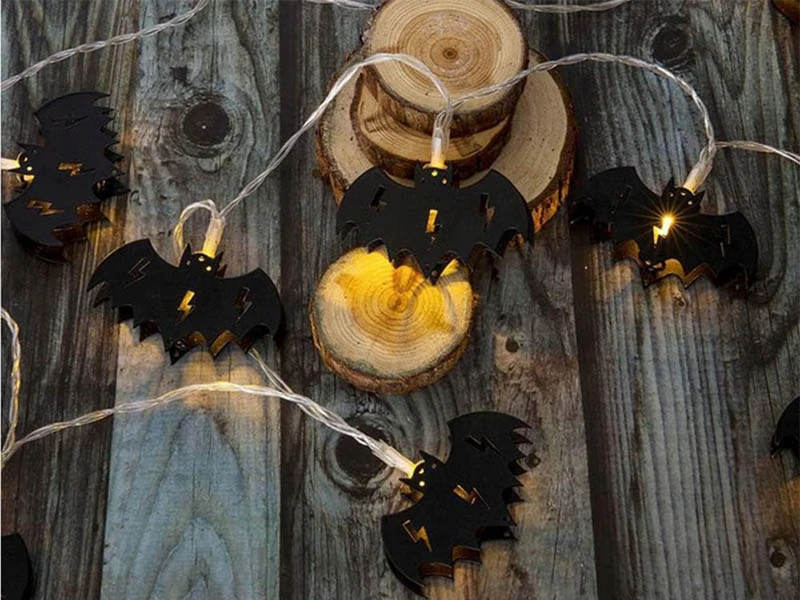 Halloweenska LED girlanda Netopiere 2m