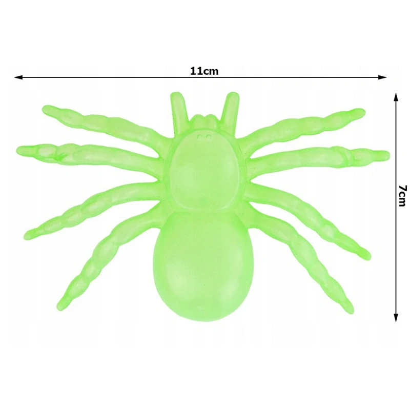Halloweenska dekorácia Pavúky svietiace v tme 11cm 2ks