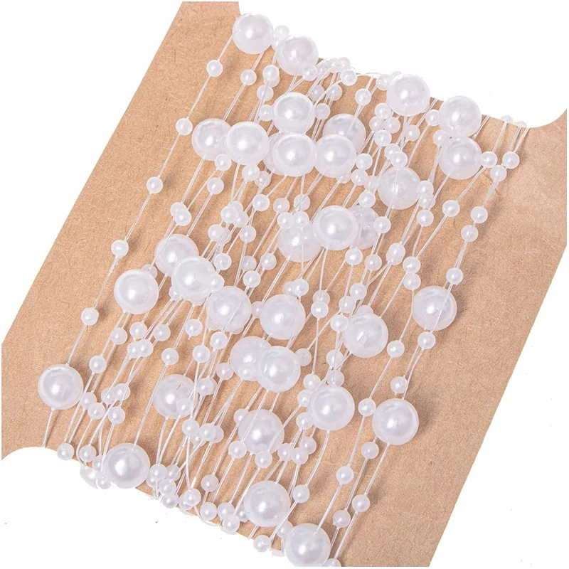 Vianočná reťaz - Perlová girlanda 5 metrov - perla 8 mm