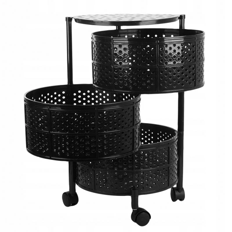 Kuchynský regál na kolieskach 3-úrovňový