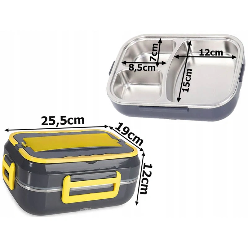 Obedár Lunchbox ohrievací 12V/220V 900ml čierny