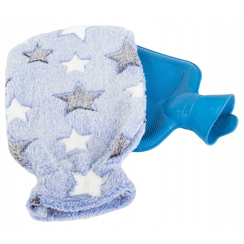 Termofor 2l - Hrejivá fľaša so svetríkom modrá Hviezdy