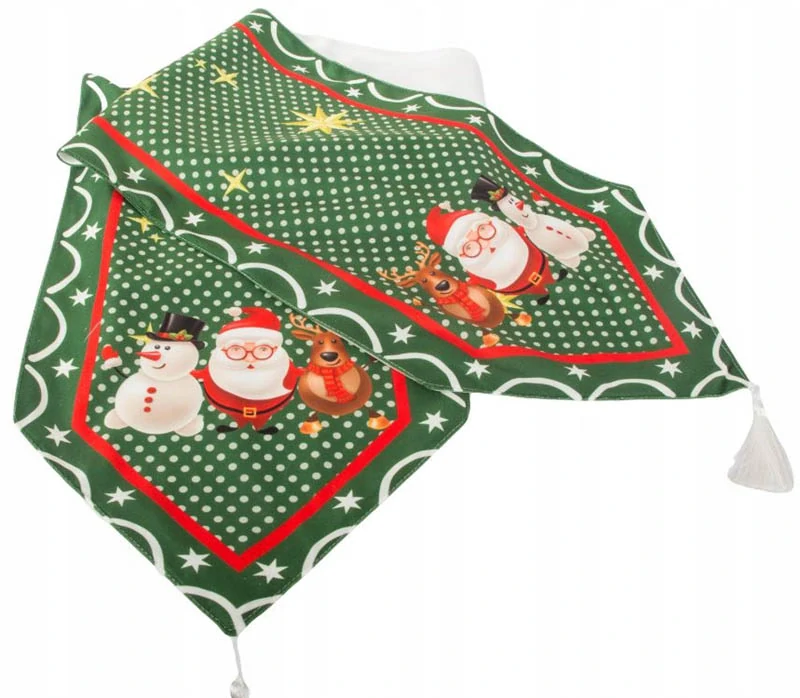 Vianočný behúň na stôl 205x35cm zelený