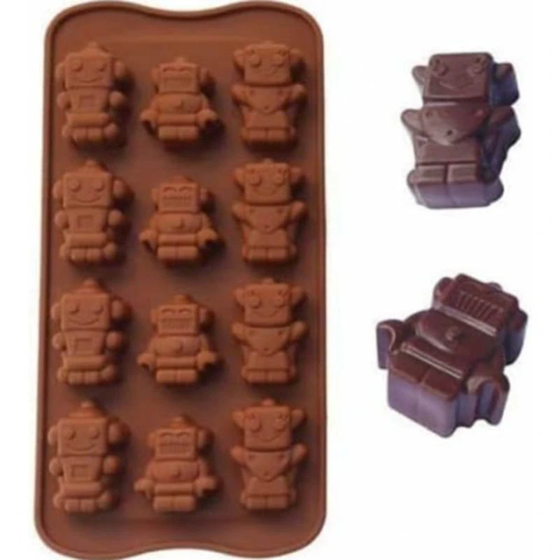 Silikónová forma na čokoládu Roboty 21x11cm
