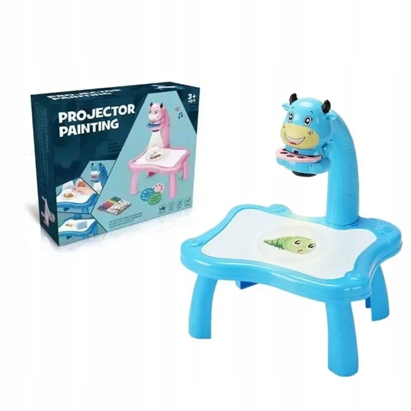 Tabuľka na kreslenie s projektorom Krava modrá