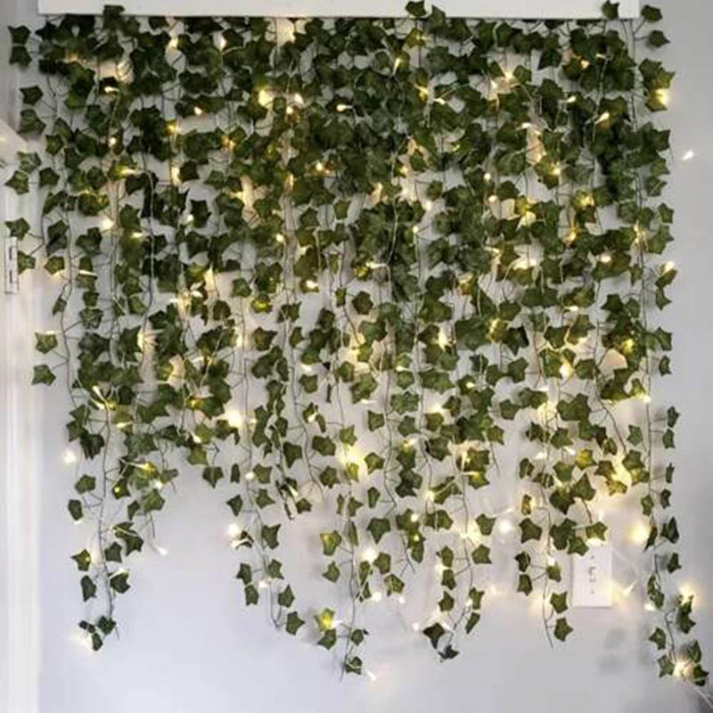 Umelý brečtan s LED osvetlením 12 x 2m