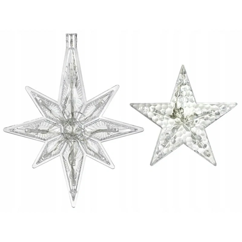 Svetelný záves hviezdy 138 LED biela teplá