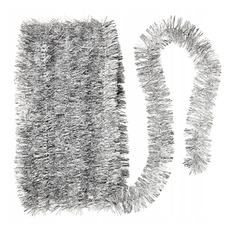Strieborná girlanda na vianočný stromček – dĺžka 2 m
