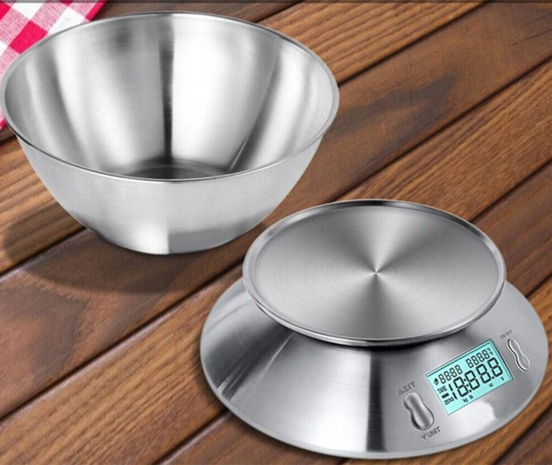 Elektronická kuchynská kovová váha s miskou do 5kg TYL-907F