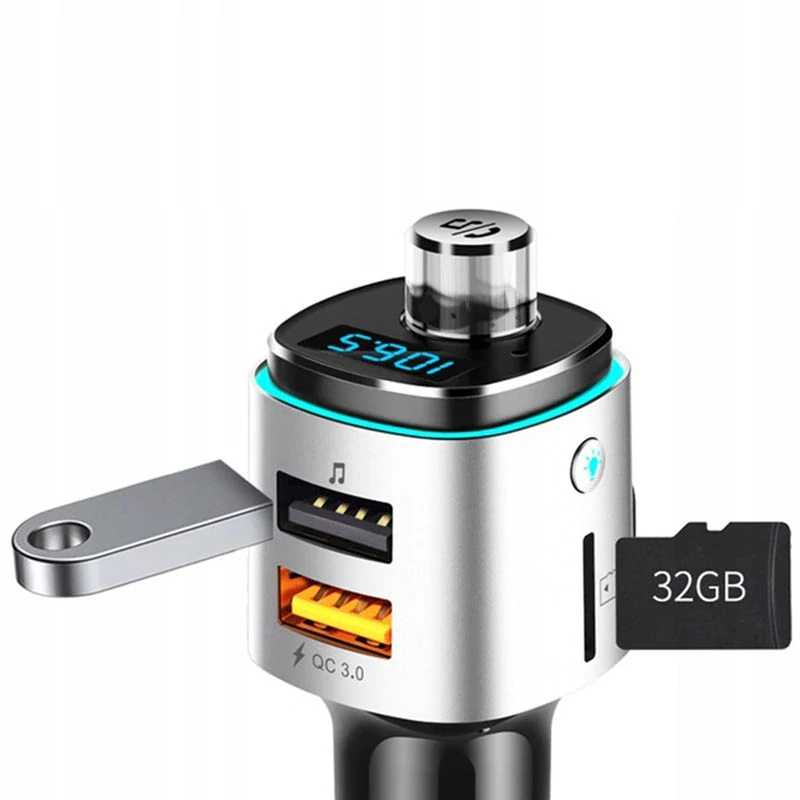 Bluetooth FM Transmitter do auta s rýchlonabíjačkou BC42