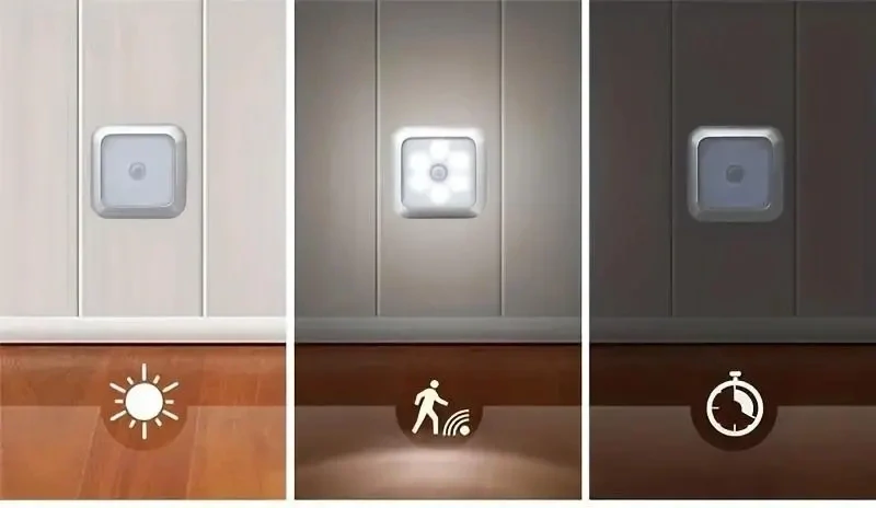 Nočné svetlo 6 LED studená biela