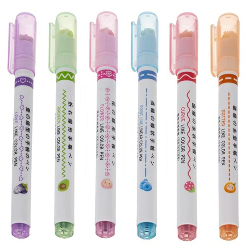 Kreatívne fixky na vytváranie vzorov 6ks