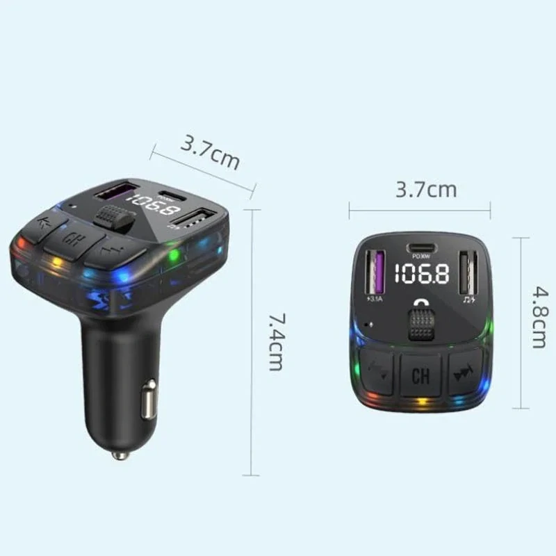 Bluetooth transmitter do auta CS13 s duálnou USB nabíjačkou