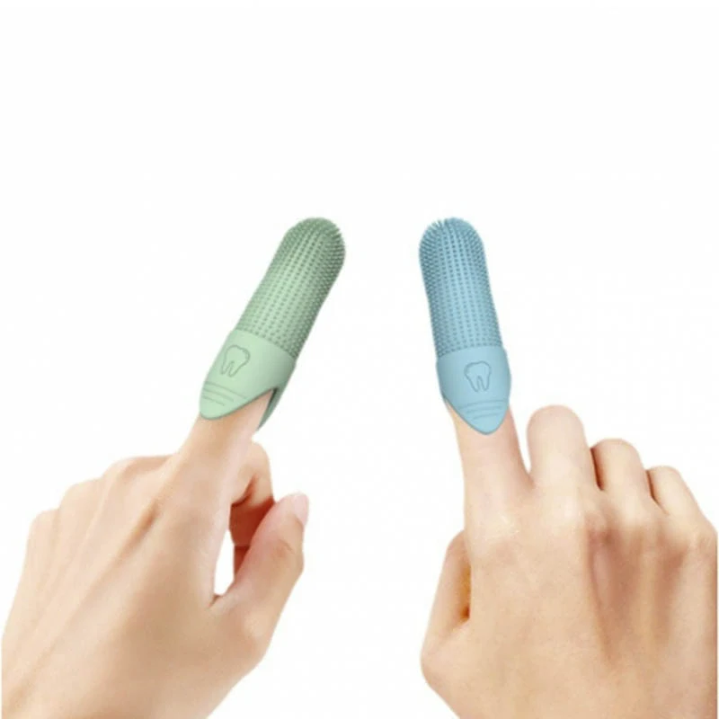 Silikónová zubná kefka pre psov na prst