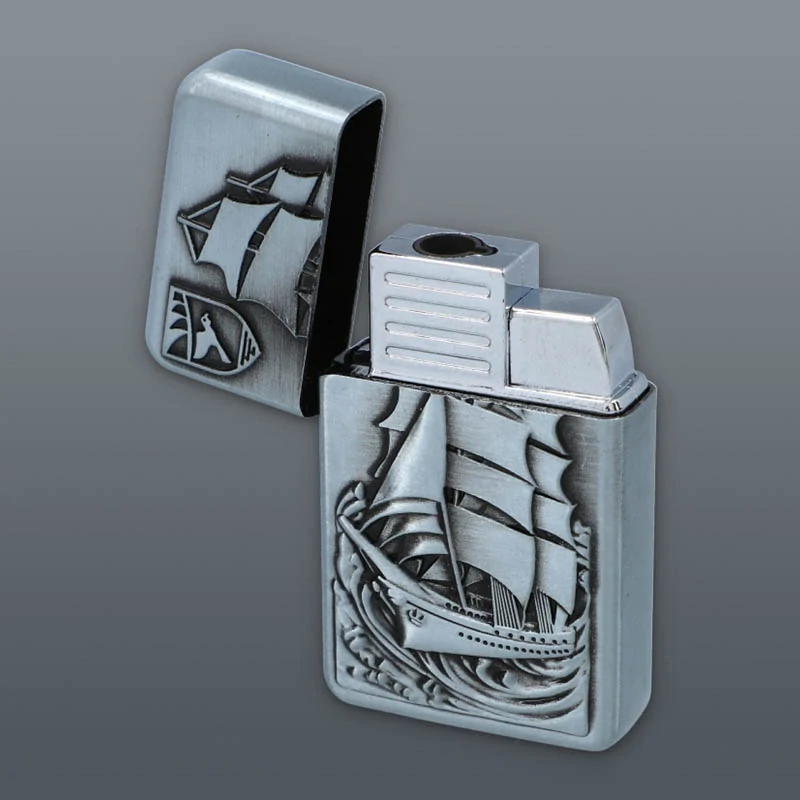 Kovový zapaľovač Jet s motívom plachetnice