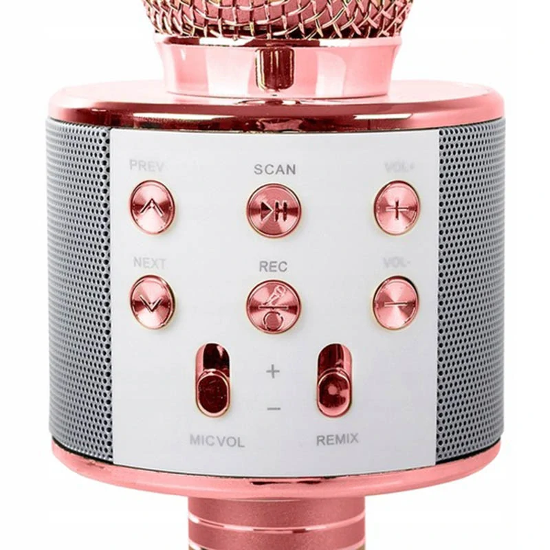 Karaoke mikrofón s puzdrom ružový