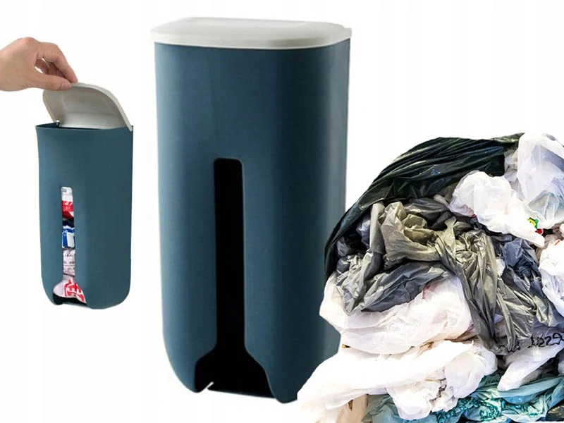 Nástenný zásobník na tašky modrý