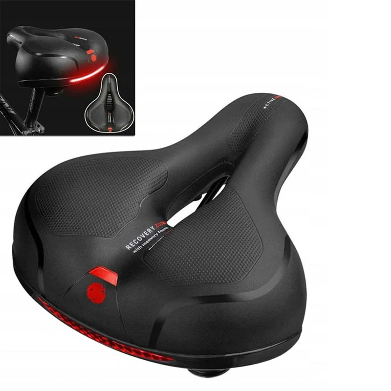 Gélové sedadlo na bicykel s odrazkou