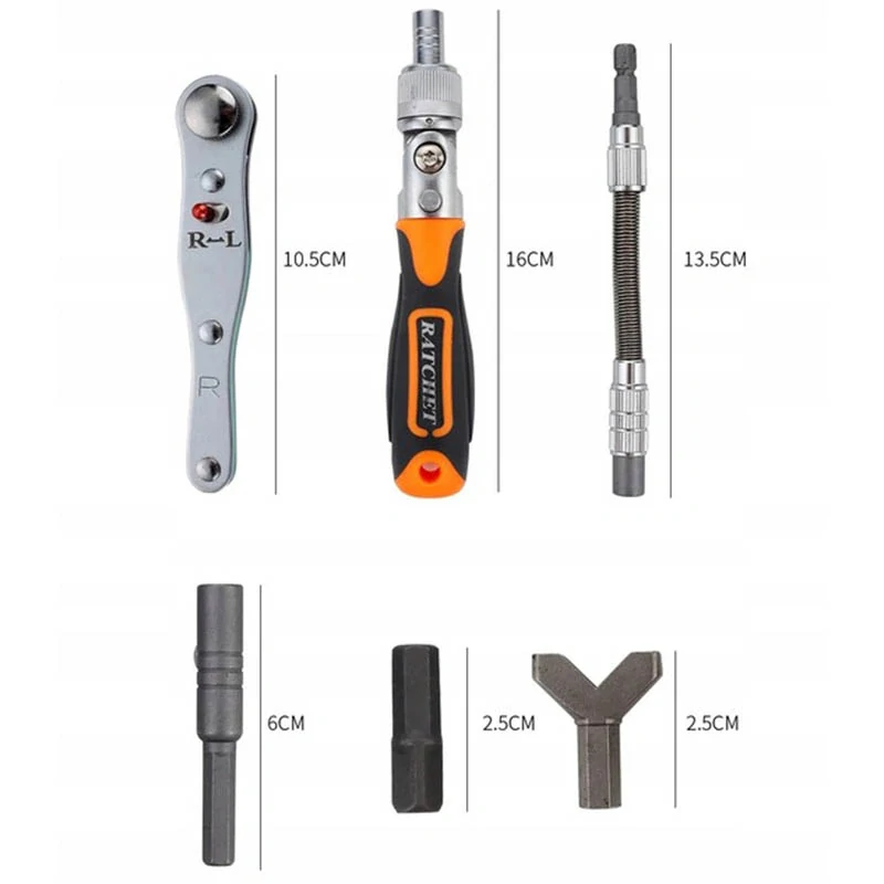 Sada skrutkovačov a bitov s račňou 38v1