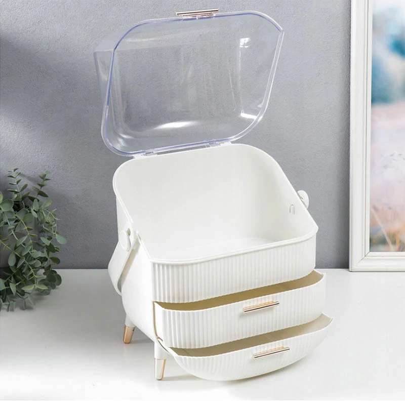 Organizér na kozmetiku a bižutériu 33x20x14cm s rúčkou