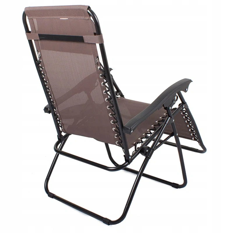 Záhradné ležadlo Gravity Zero do 150kg hnedé