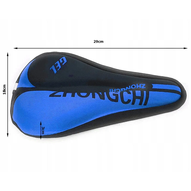 Gélový poťah na sedadlo bicykla modrý