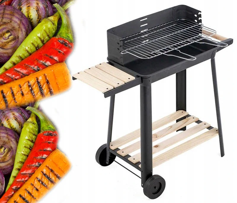 Záhradný gril DS-07 na drevené uhlie s kolieskami