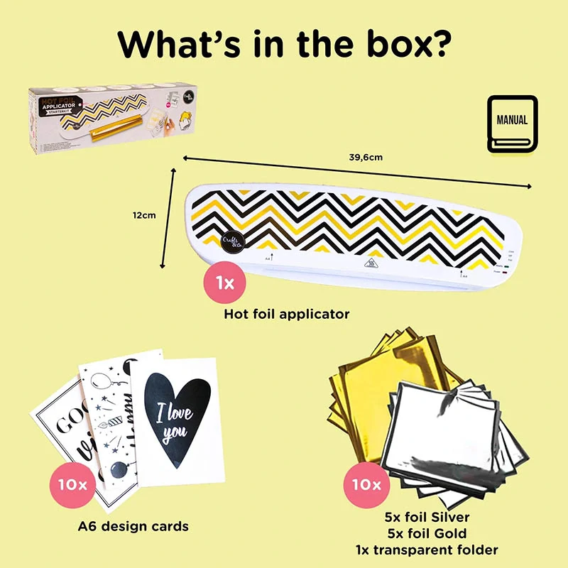 Aplikátor horúcej fólie Crafts & Co – štartovacia sada na tvorbu luxusných dekorácií