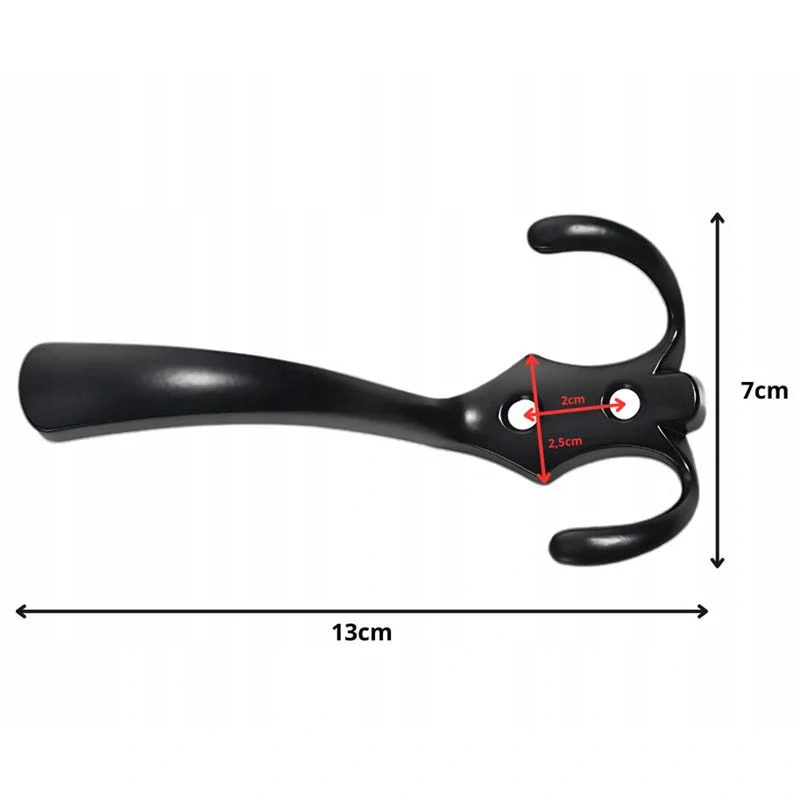 Sada kovových vešiakov na stenu 5ks čierne