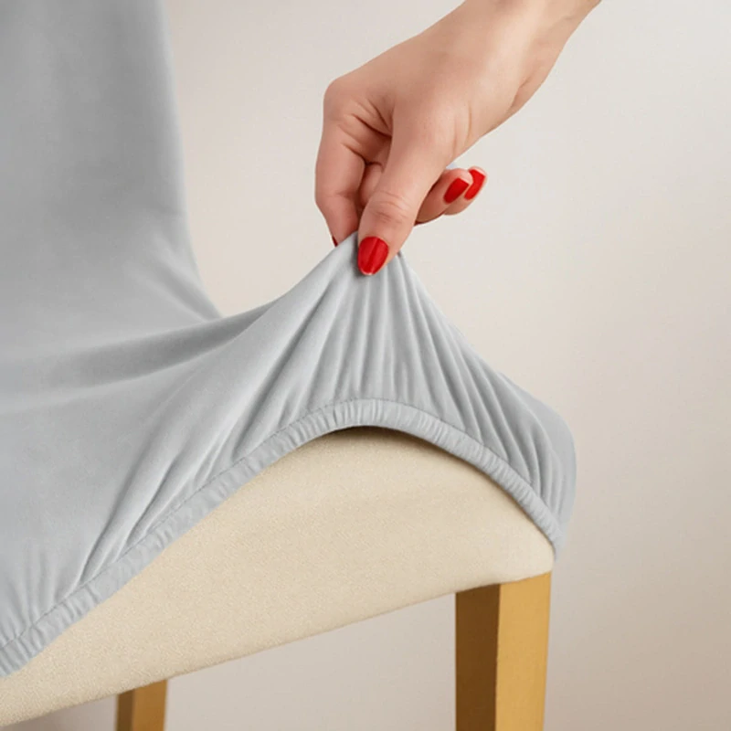 Poťahy na stoličku svetlosivé 6ks