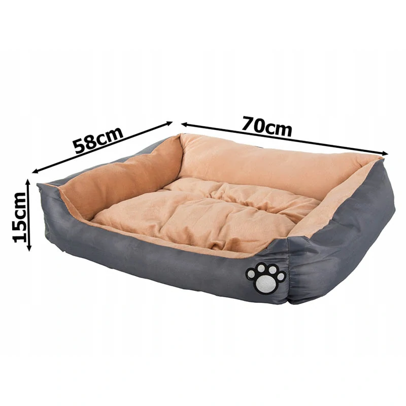Pelech pre zviera s vankúšom 40x32cm sivý