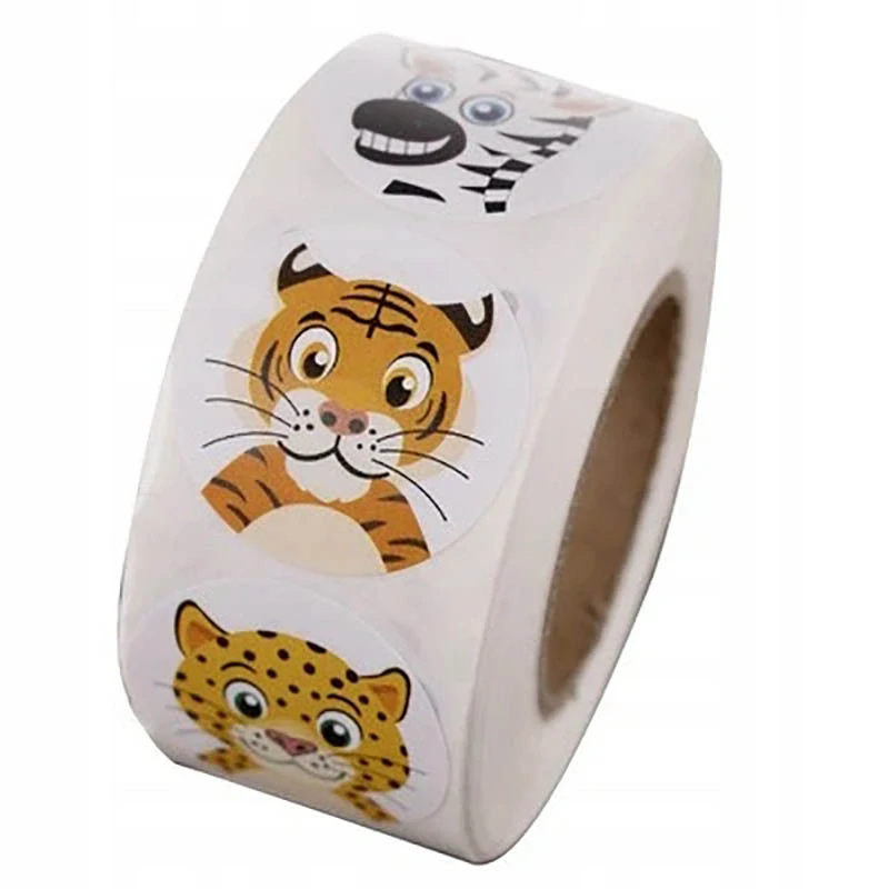 Samolepky pre deti 500 ks – veselé zvieratká na odmeňovanie a motiváciu