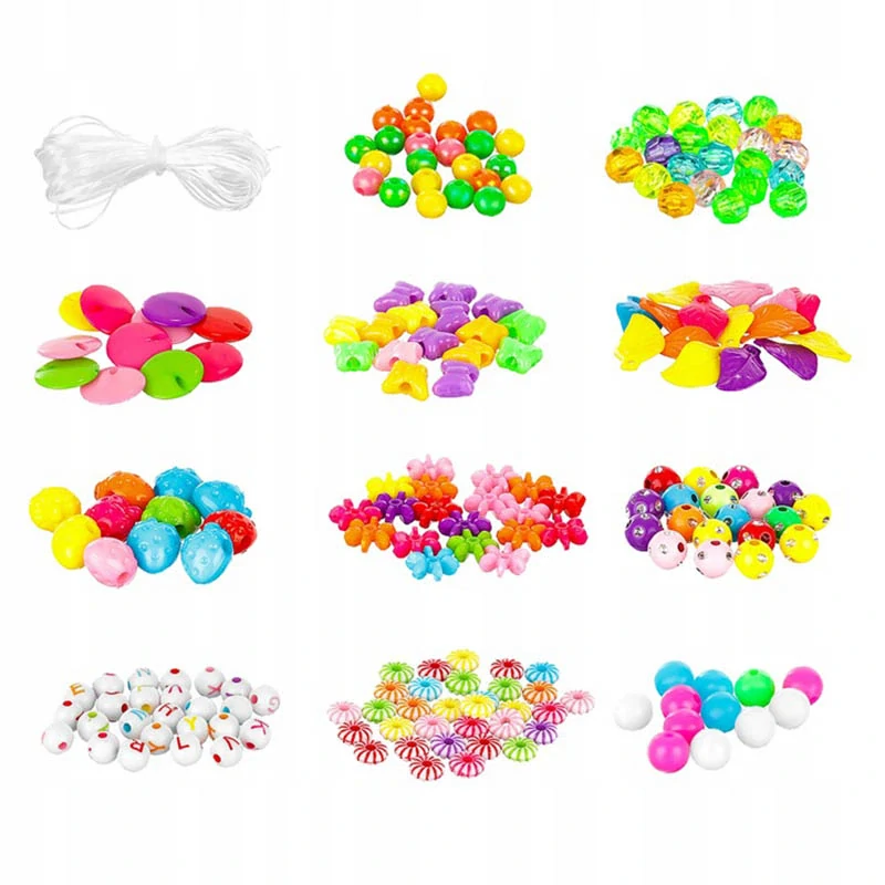 Zostava korálikov na výrobu bižutérie pre deti – kreatívny DIY set