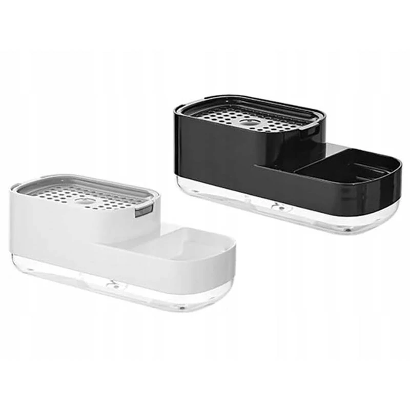 Kuchynský dávkovač na saponát so špongiou