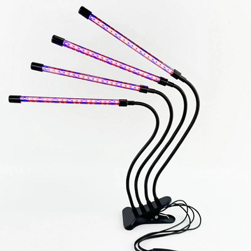 LED lampa na pestovanie rastlín so 4 ohybnými ramenami