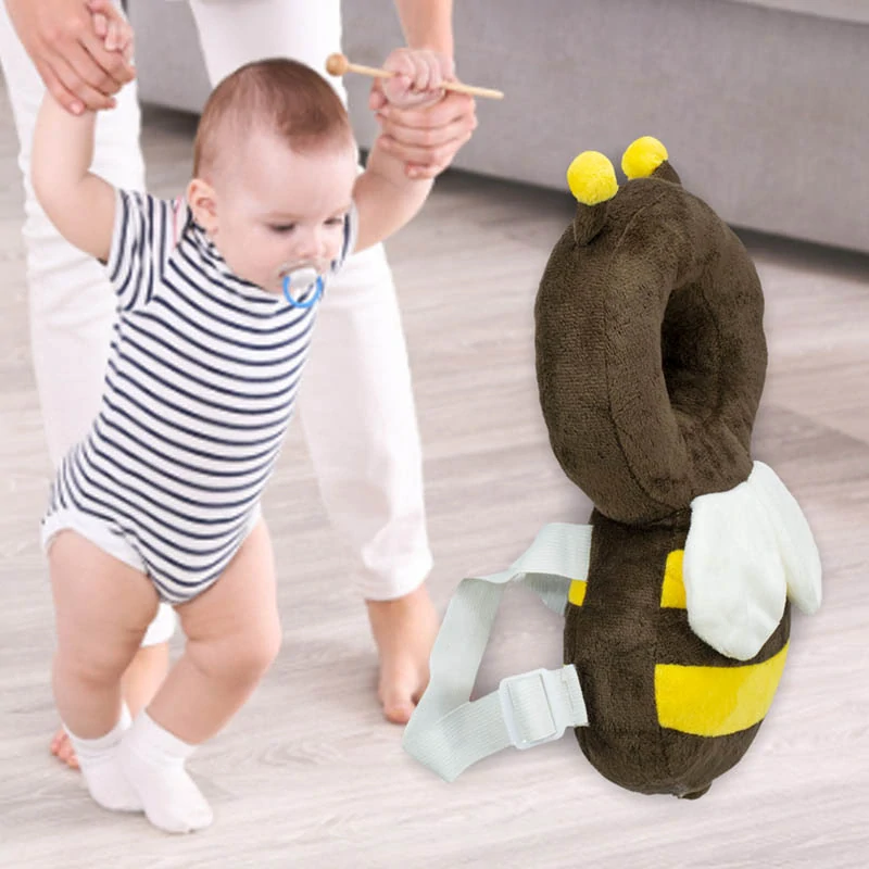 Ochranný vankúš na hlavu – bezpečnostný batôžtek pre deti pri učení chôdze, včielka